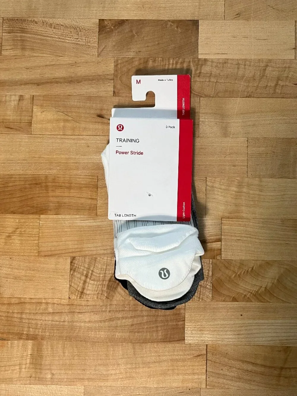 New 3 pairs Men's Medium Lululemon Power Stride No Show Tab Socks